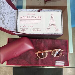 Apollinaire Glasses - Gold and Red